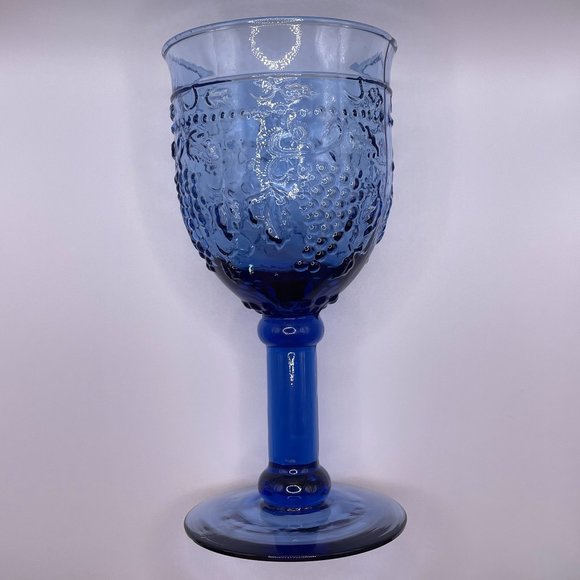 Vintage blue wine glass - Picture 1 of 5